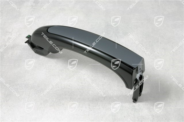 Door handle outer part, central locking, Black, F=R, L=R