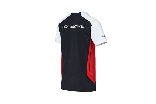 T-Shirt kolekcja Motorsport, czarna / czerwona / biała, L 50/52