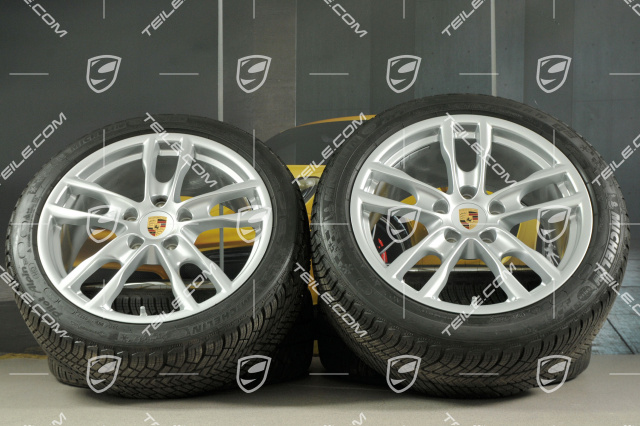 19" winter wheel set Boxster S, rims 8J x 19 ET57 + 9,5J x 19 ET45 + NEW tyres Michelin Pilot Alpin 4 235/40 R19 + 265/40 R19, without TPMS.