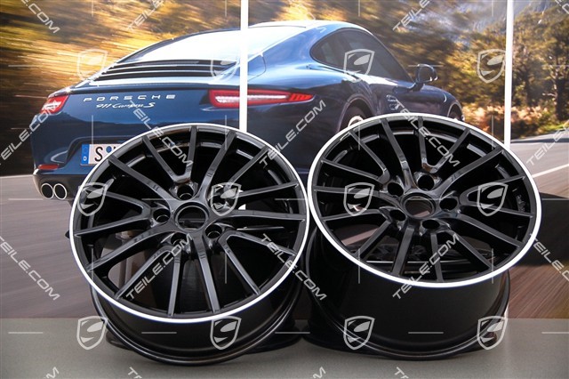 19-inch SportDesign wheel set, 8J x 19 ET57+ 11J x 19 ET51, black/silver