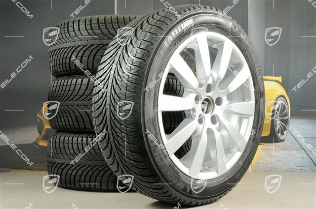 20-inch winter wheels set "Cayenne SportDesign II" facelift 2014->, rims 9J x 20 ET57 + NEW Michelin winter tyres 275/45 R20, with TPM