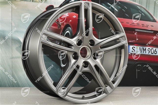 20" Felge Panamera Turbo, 9,5J x 20 ET71, in Platinum Seidenmatt