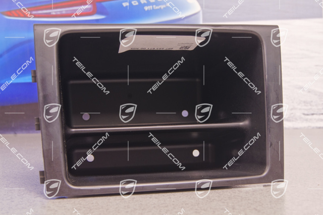 Centre console shelf 2DIN instead of radio, Black matte