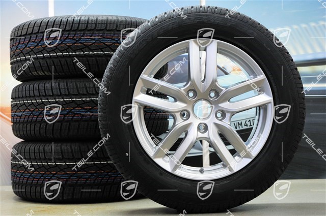 18-inch winter wheels set "Cayenne S" facelift 2014->, alloy rims 8J x 18 ET53 + Dunlop winter tyres 255/55 R18, with TPM