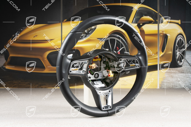 Sports Steering wheel GT leather, multifunction, heated, black leather