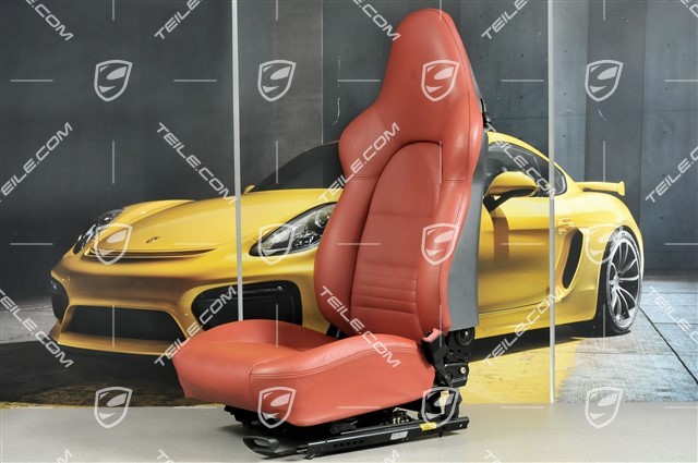 Sport seat (broad), manual adjustment, leather, Boxster Red, R