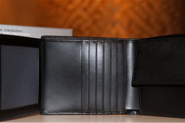 Porsche Sport Classic wallet, leather. Black