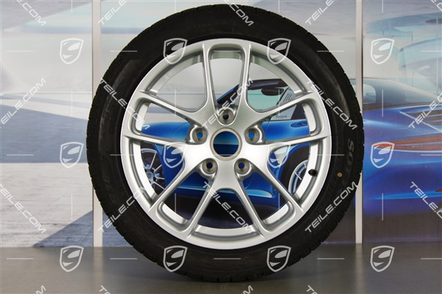 18" Winterräder Satz "Cayman", Felgen 8J x 18 ET57 + 9J x 18 ET47 + Winterreifen Pirelli SottoZero2 N0 235/45 R18 + 265/45 R18, ohne RDK-Sensoren