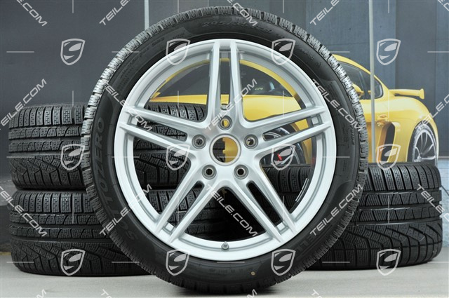 19" koła zimowe, komplet Carrera, felgi 8,5J x 19 ET50 + 11J x 19 ET56 + opony zimowe Pirelli Sottozero II 235/40 R19 + 295/35 R19, nie do samochodów z PCCB + skrętna tylna oś