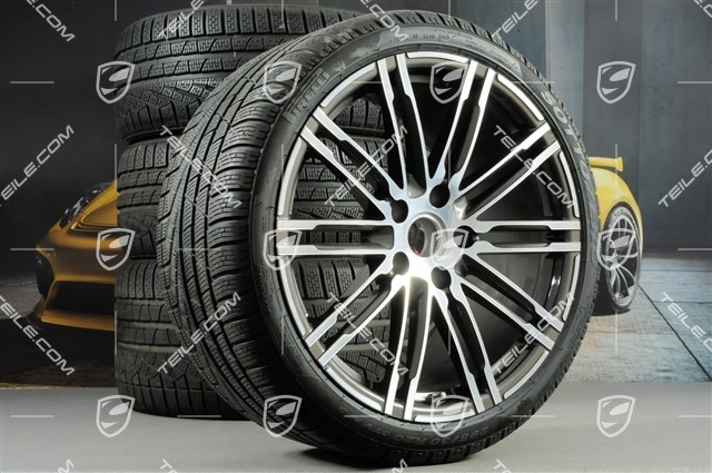 20-inch winter wheels set "Turbo", rims 8,5J x 20 ET51 + 11J x 20 ET52 + NEW Pirelli winter tires 245/35 R20 + 295/30 R20, with TPM