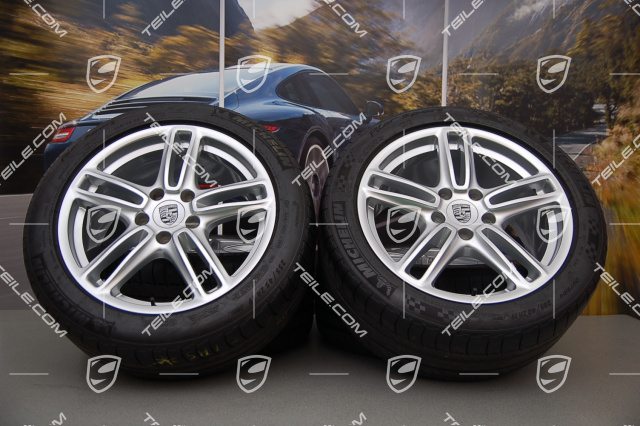 19-inch Panamera Turbo summer wheel set, front 9J x 19 ET60 + rear 10J x 19 ET61 + tyres 255/45 ZR19 + 285/40 ZR19