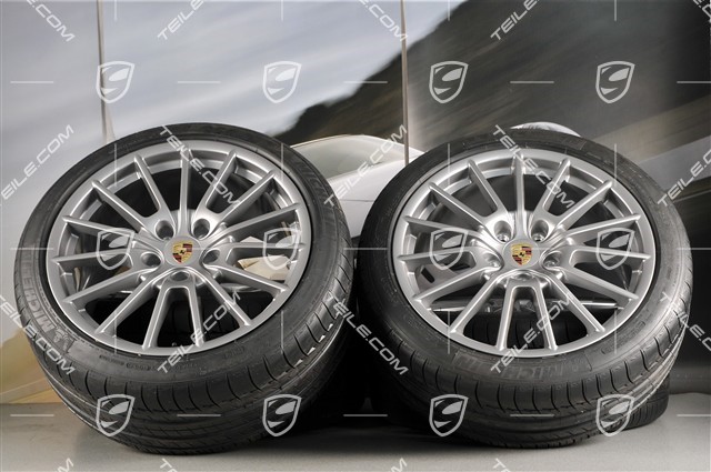 20" Panamera Sport Sommerräder Satz, 2 x 9,5J x 20 ET 65 + 2 x 11,5 J x 20 ET 63 + NEUE Michelin Reifen 255/40 ZR20 + 295/35 ZR20