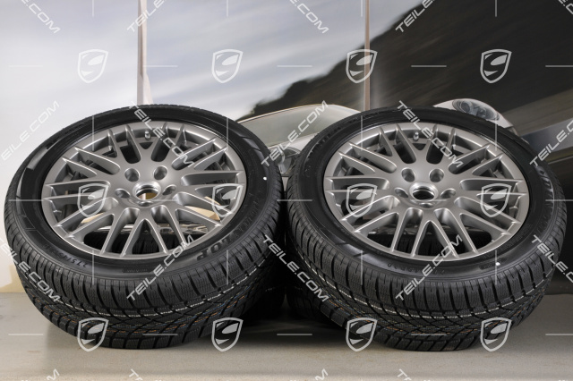 20-inch RS Spyder winter wheel set, 4 wheels 9J x 20 ET 57 + 4x Dunlop SP Winter Sport 3D tyres 275/45 R 20 110V XL M+S, with TPMS