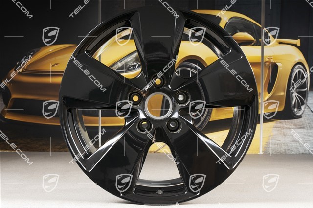 19-inch Cayenne wheel rim, 9,5J x 19 ET54, black high gloss
