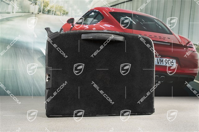 Notsitzrückenlehne / Rücksitz / Rückenlehne, hinten, Kunstleder, schwarz, coupe, L