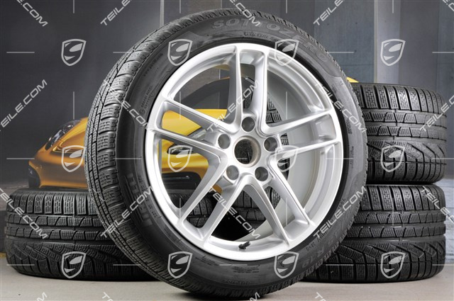 19" komplet kół zimowych Turbo II, felgi 9J x 19 ET60 + 10J x 19 ET61 + NOWE opony zimowe Pirelli Sottozero 255/45 R19 + 285/40 R19, z czujnikami ciśnienia