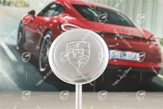 Hub cap, for internal diameter 66mm, anodised, silver