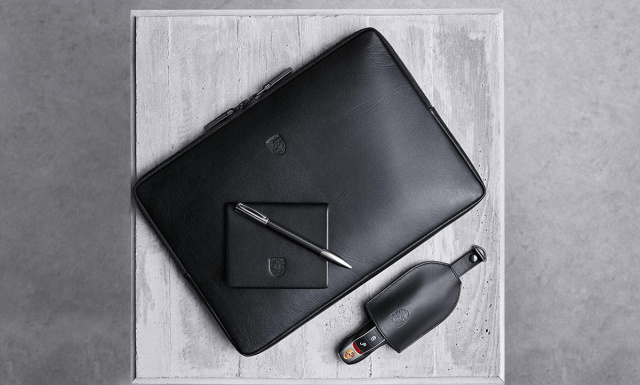 Laptop Sleeve, leather, black, 13''