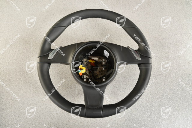 Steering wheel, Leather, heated, Automatic transmission, black