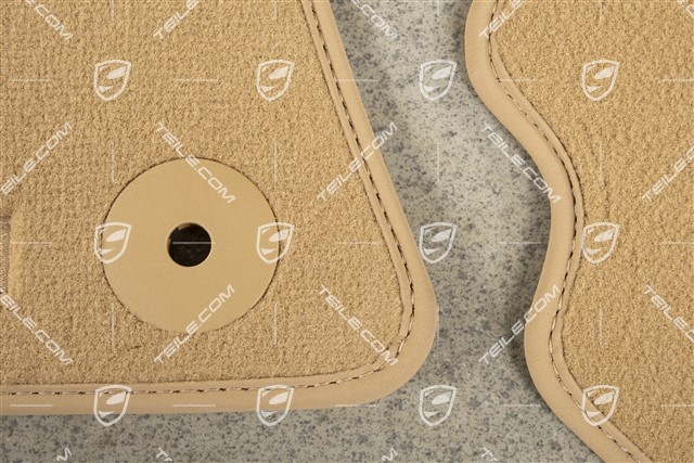 Floor mat set, Climatronic in rear, Luxor Beige, RL / UK-Version