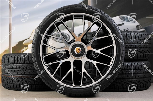 20" Turbo S Koła zimowe komplet do Turbo S, centralnie mocowane, felgi 8,5J x 20 ET51 + 11J x 20 ET59 + opony zimowe Pirelli Sottozero II 245/35 R20+295/30 R20, czujniki ciśnienia