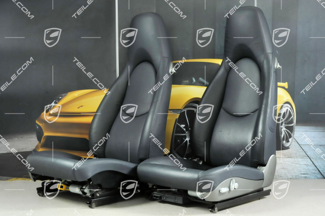 Seats, el. adjustable, heating, Ventilation, leather, Sea blue, set (L+R)