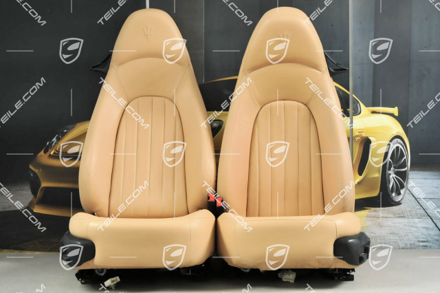 4200, Seats, el. adjustable, leather, Memory, Beige, Cabrio, set (L+R)