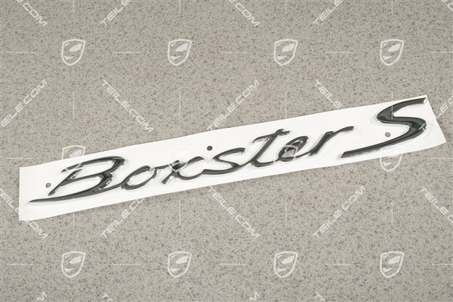 "Boxster" logo, Boxster S, chrome