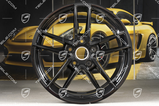 19-inch Panamera Turbo II wheel set, 10J x 19 ET61 + 9J x 19 ET60, black high gloss