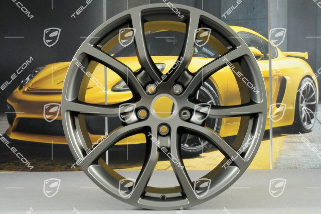 21-inch wheel rim set Cayenne ExclusiveDesign, 11J x 21 ET58 + 9,5J x 21 ET46, Platinum Satin Matte