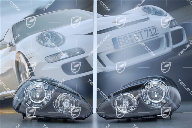 Xenon headlight, Turbo, with daytime running light, SportDesign package, BLACK inside panel, set (L+R)
