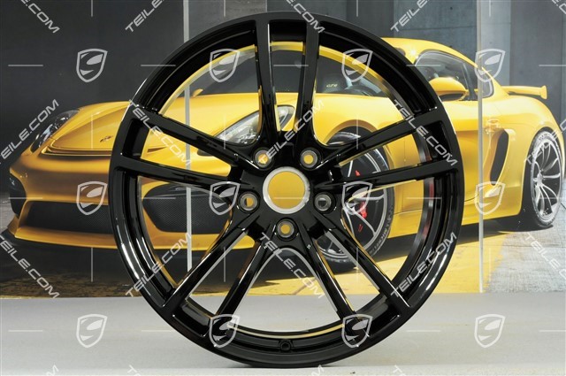 21-inch wheel rim set Cayenne Turbo, 11J x 21 ET58 + 9,5J x 21 ET46, high-gloss black