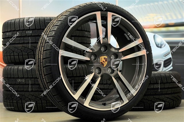 19-inch winter wheel set, 911 Turbo II, wheels 8J x 19 ET57 + 11J x 19 ET51, tyres 235/35 R19 + 295/30 R19