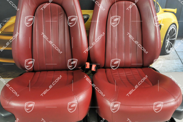 4200, Seats, el adjustable, leather, Memory, Burgundy, Cabrio, set (L+R)