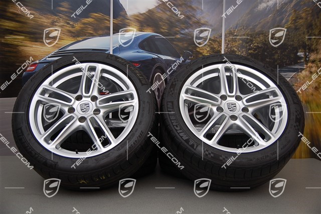19-inch Panamera Turbo summer wheel set, front 9J x 19 ET60 + rear 10J x 19 ET61 + NEW summer tyres 255/45 ZR19 + 285/40 ZR19