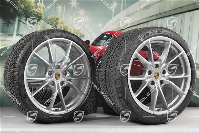 20" koła zimowe, komplet Carrera S  (IV), felgi 8,5J x 20 ET49 + 11J x 20 ET56 + NOWE opony zimowe Michelin Pilot Alpin PA4 N1 245/35 R20 + 295/30 R20