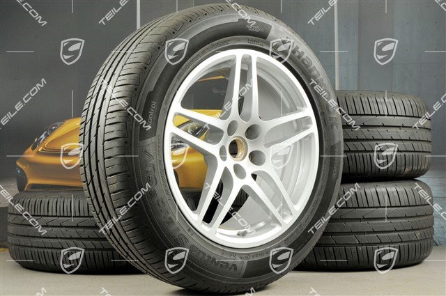 18-inch "Macan S" summer wheel set, rims 8J x 18 ET21 + 9J x 18 ET21, Hankook Ventus S1 tyres 235/60 ZR 18 + 255/55 ZR 18, with TPMS
