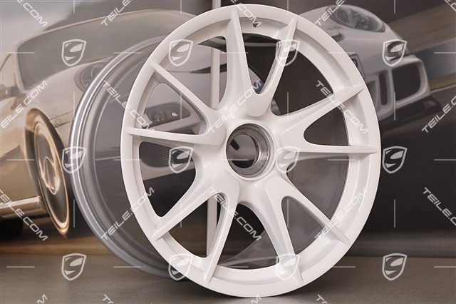 19-inch GT3 II wheel set, white, front 8,5J x 19 ET53 + rear 12J x 19 ET63