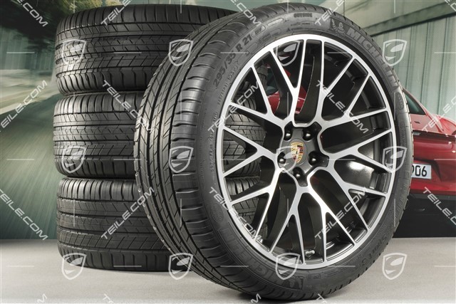 21" RS Spyder Design summer wheel set, wheel rims 9,5J x 21 ET27 + 10J x 21 ET19 + Michelin summer tyres 265/40 R21 + 295/35 R21, with TPM