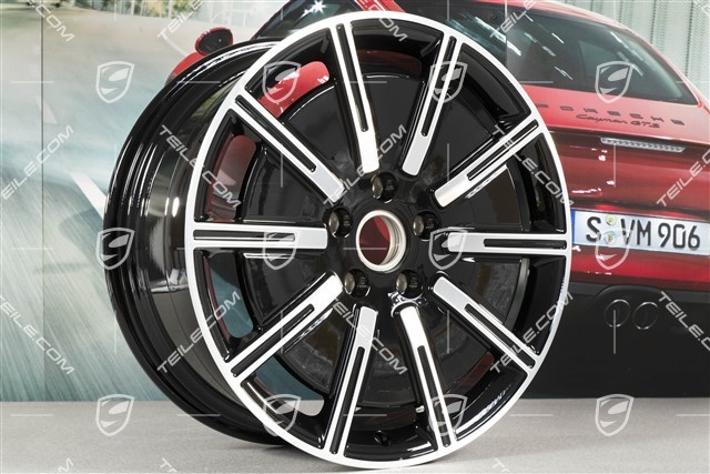 20-inch wheel rim Sport Aero, 9J x 20 ET54, black high gloss + bright-polished frontal surface