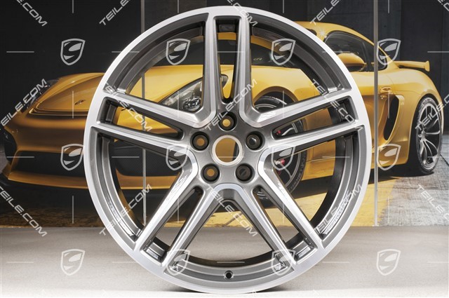 20-inch wheel rim "Macan Turbo", 10J x 20 ET19, BORBET, Titanium