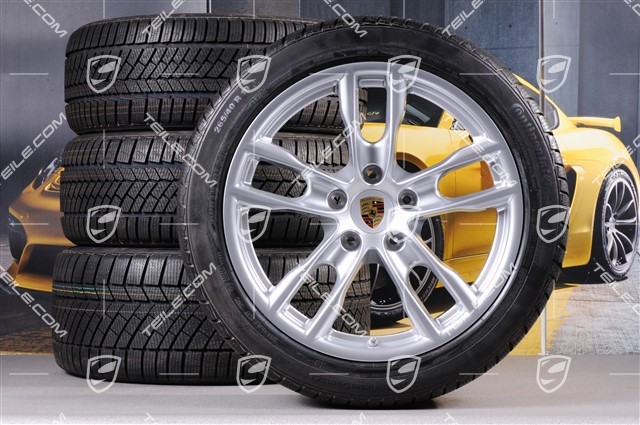 19" winter wheel set Boxster S, 8J x 19 ET57 + 9,5J x 19 ET45, Continental WinterContact winter tires 235/40 R19 + 265/40 R19, with TPMS