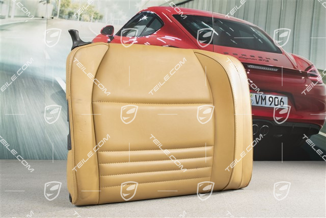 Back seat backrest, leather, savannah beige, Cabrio, R