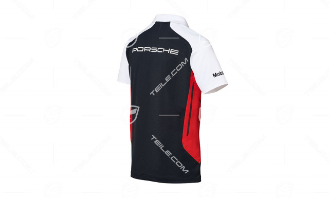 Porsche Motorsport Polo Shirt, Schwarz/Rot/Weiß, XXL 56