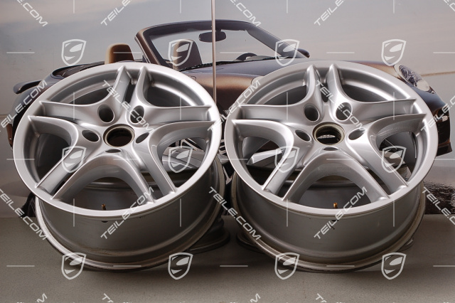 18-inch Cayenne Turbo II wheel set, 8J x 18 ET 57, Facelift