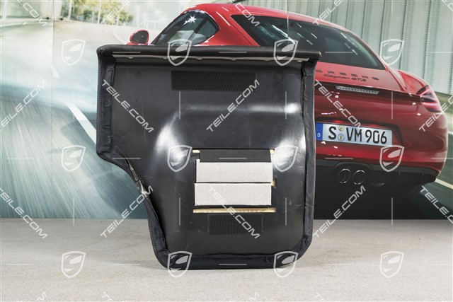 Notsitzkissen, Coupe/Targa, Raffleder, schwarz, R