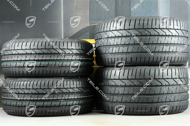 20" summer wheels set 911 Turbo S Exclusive Design, rims 11,5J x 20 ET56 + 9J x 20 ET51 + summer tyres 305/30 ZR20 + 245/35 ZR20, Black high-gloss