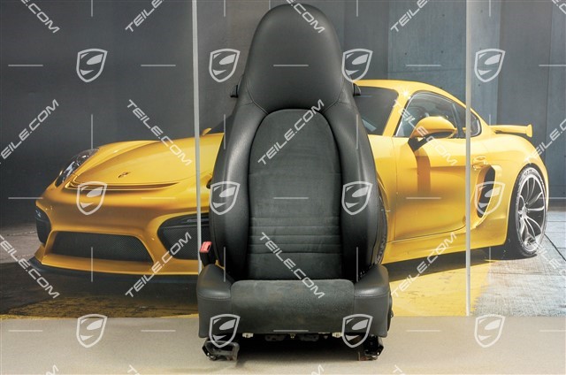 Seat, manual adjustable, heating, Leatherette/Alcantara, Black, damage, L