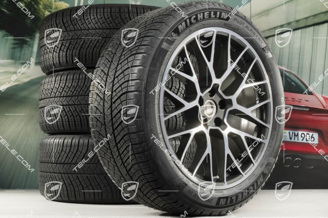 20" "RS Spyder Design" Winterräder Satz, Felgen 9J x 20 ET26 + 10J x 20 ET19, Michelin Pilot Alpin 5 SUV Winterreifen 265/45 R20 + 295/40 R20, mit RDK-Sensoren