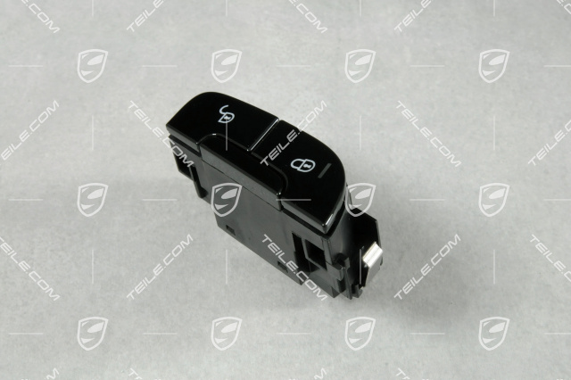 Central locking switch, Gloss black, L